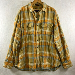 Pendleton Men's Casual Button Down Shirt - Orange and Blue Plaid